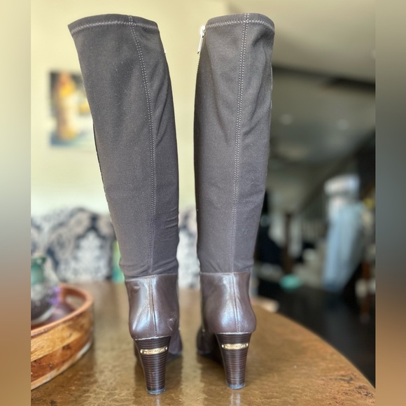 Michael Kors Women’s Tall Bromely Wedge Boot in Brown - Picture 4 of 4